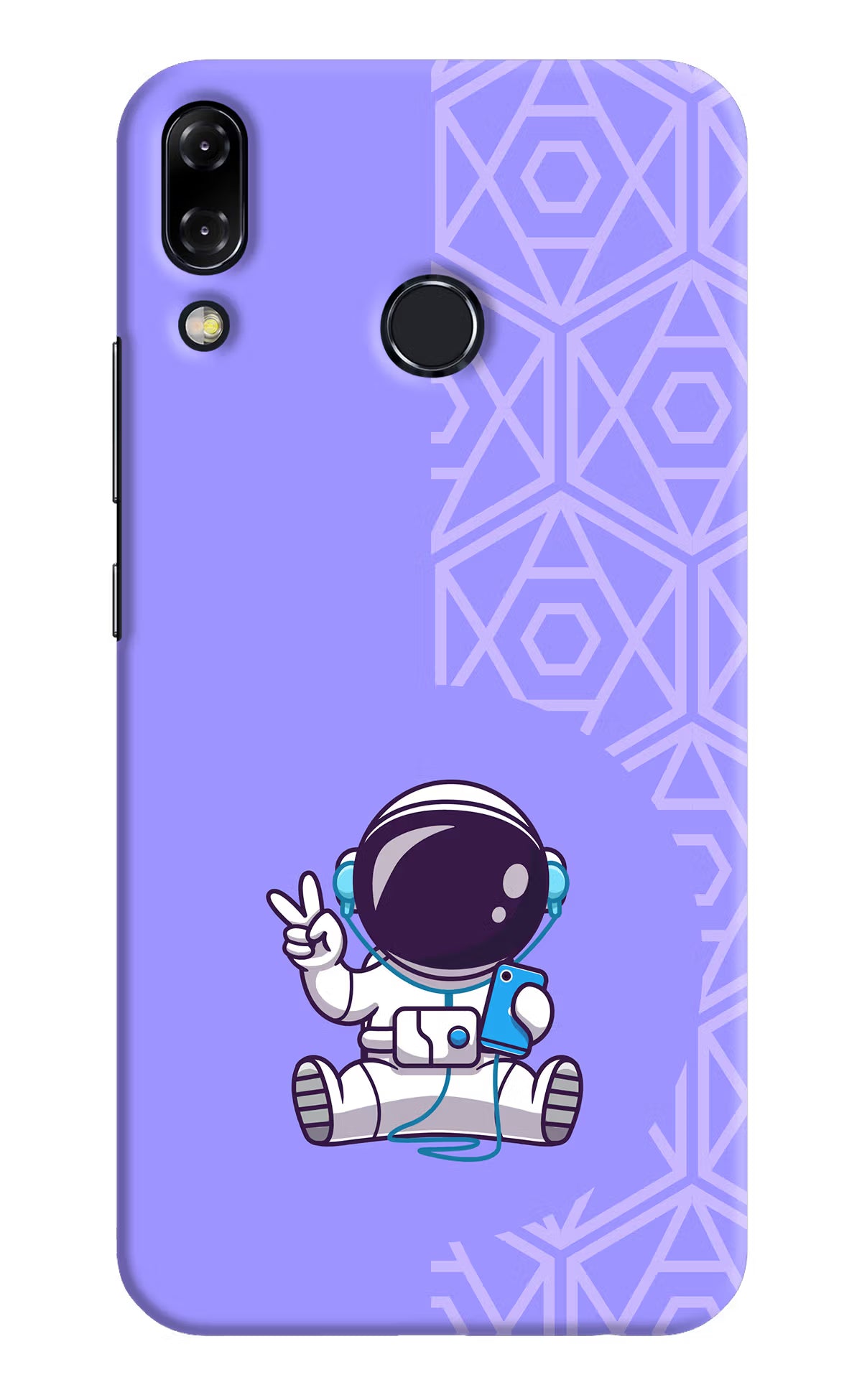 Cute Astronaut Chilling Asus Zenfone 5Z Hard Case Back Cover by Casekaro