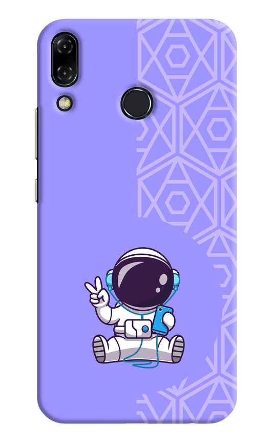 Cute Astronaut Chilling Asus Zenfone 5Z Hard Case Back Cover by Casekaro