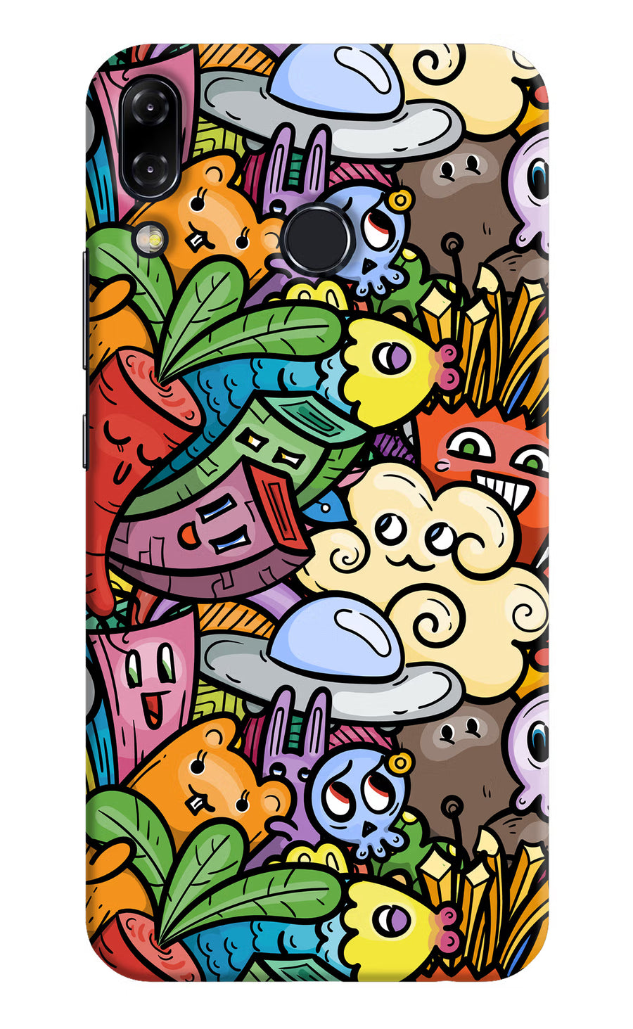 Veggie Doodle Asus Zenfone 5Z Back Cover, Hard case