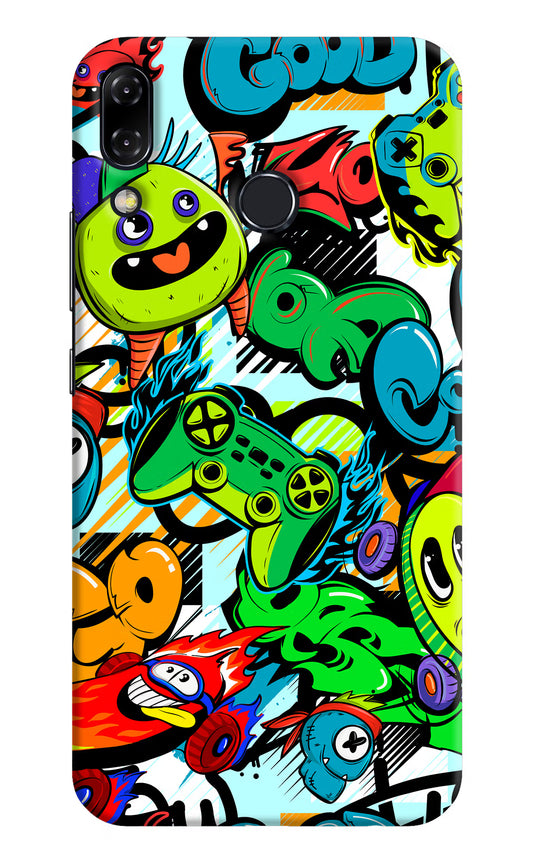 Game Doodle Asus Zenfone 5Z Hard Case Back Cover by Casekaro