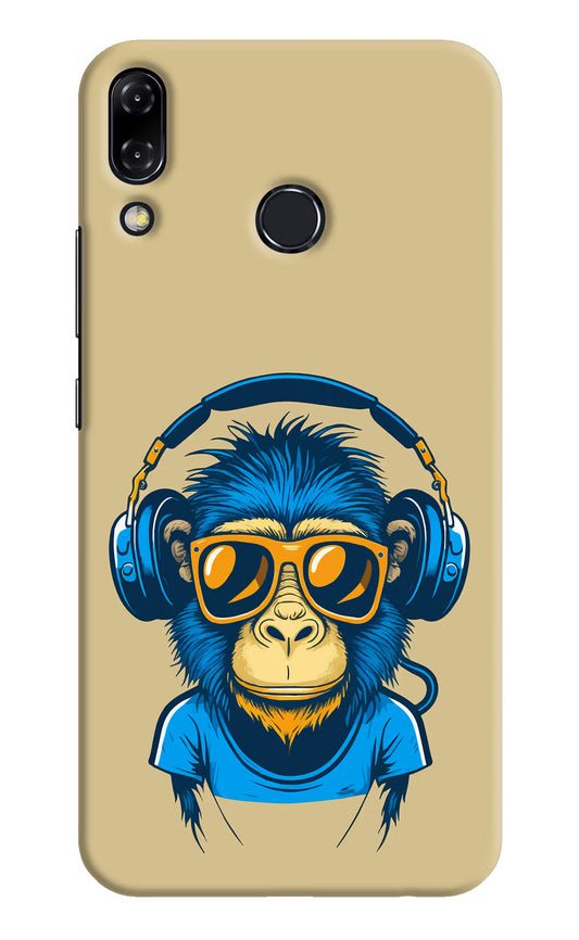 Monkey Headphone Asus Zenfone 5Z Hard Case Back Cover by Casekaro