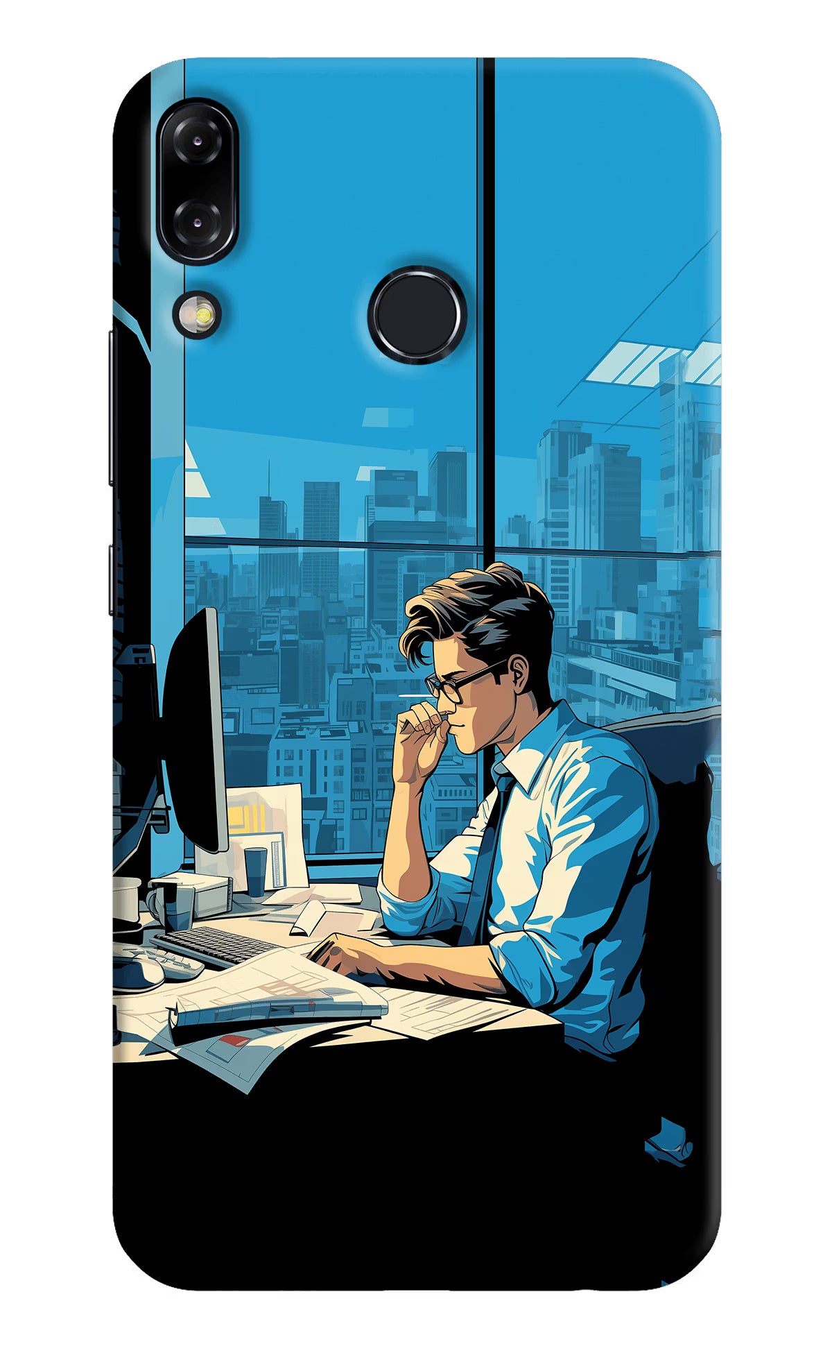 Focused Hustler (AI Generated) Asus Zenfone 5Z Hard Case Back Cover by Casekaro