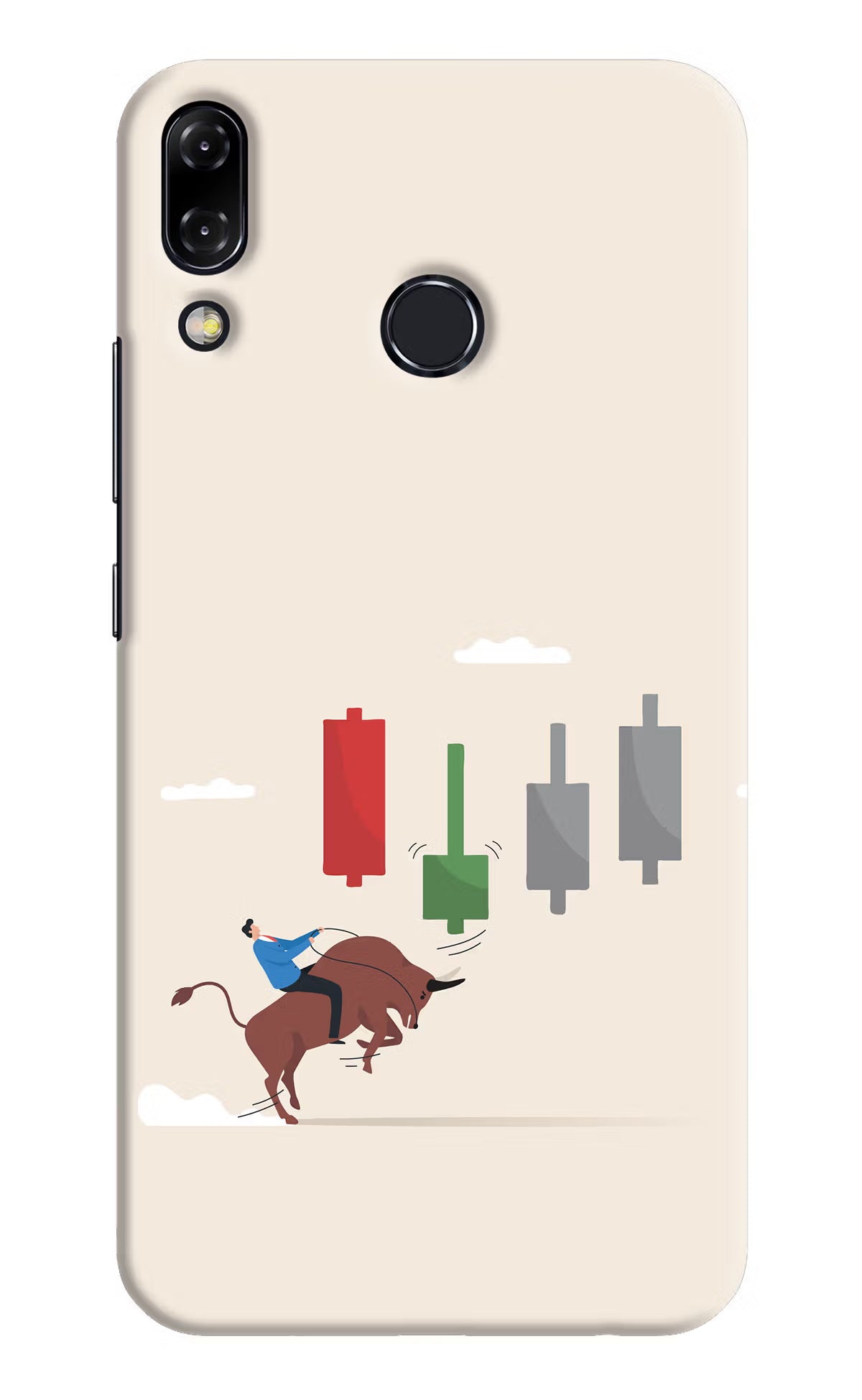 Bull Trading Momentum Asus Zenfone 5Z Hard Case Back Cover by Casekaro