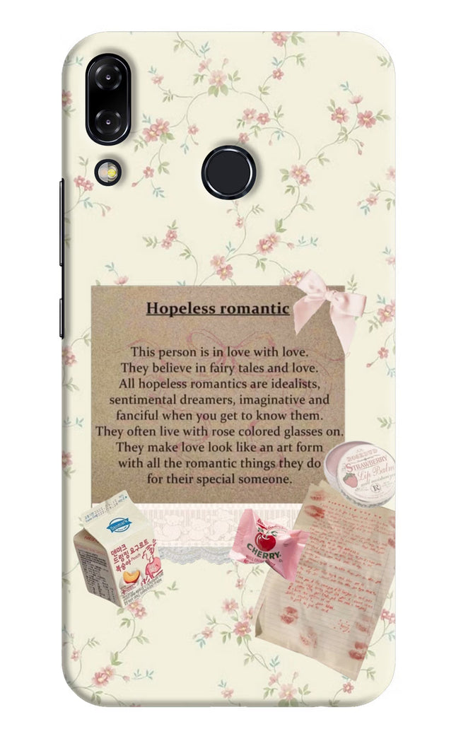Hopeless Romantic Asus Zenfone 5Z Hard Case Back Cover by Casekaro