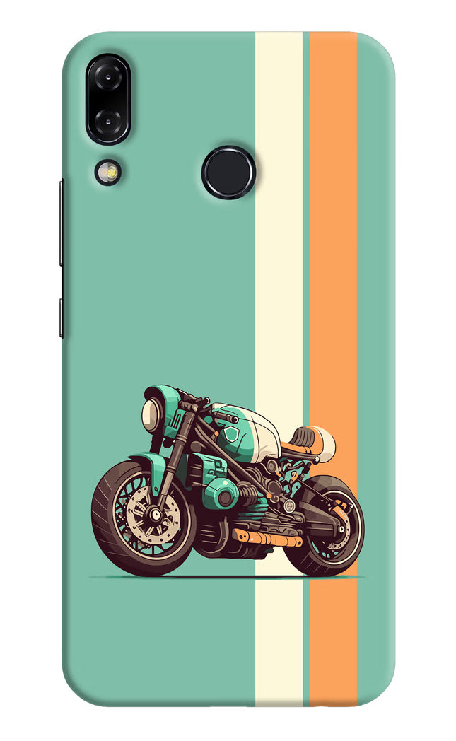 Striped Moto Drift Asus Zenfone 5Z Hard Case Back Cover by Casekaro