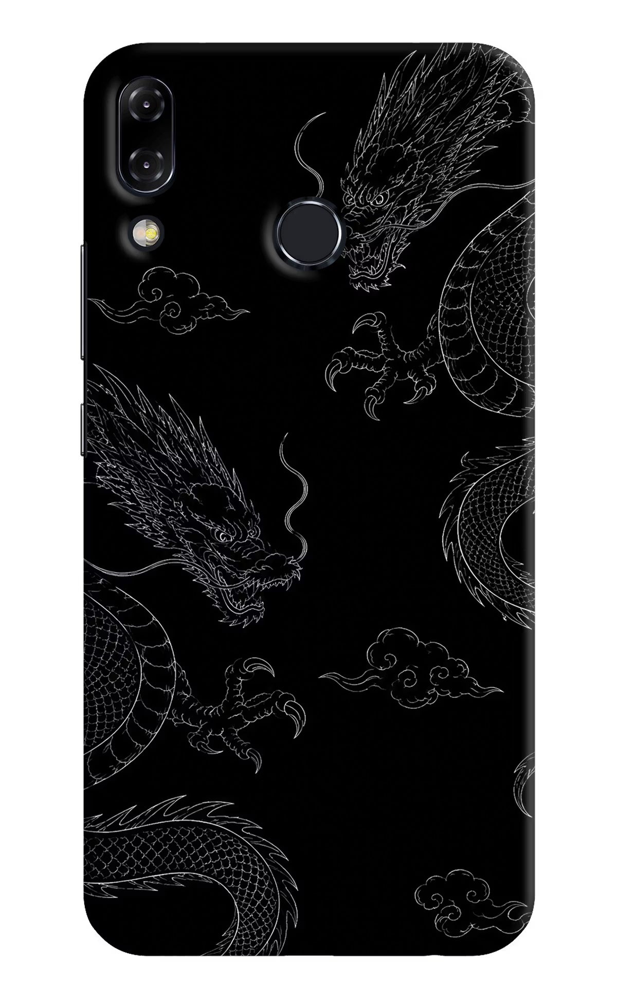 Twin Dragons Asus Zenfone 5Z Hard Case Back Cover by Casekaro