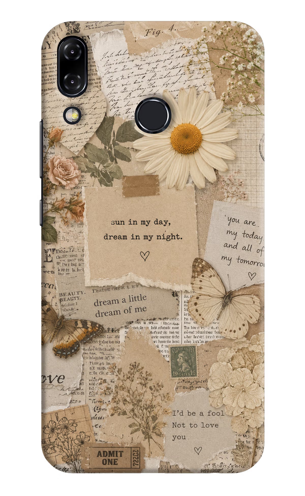 Vintage case Asus Zenfone 5Z Back Cover