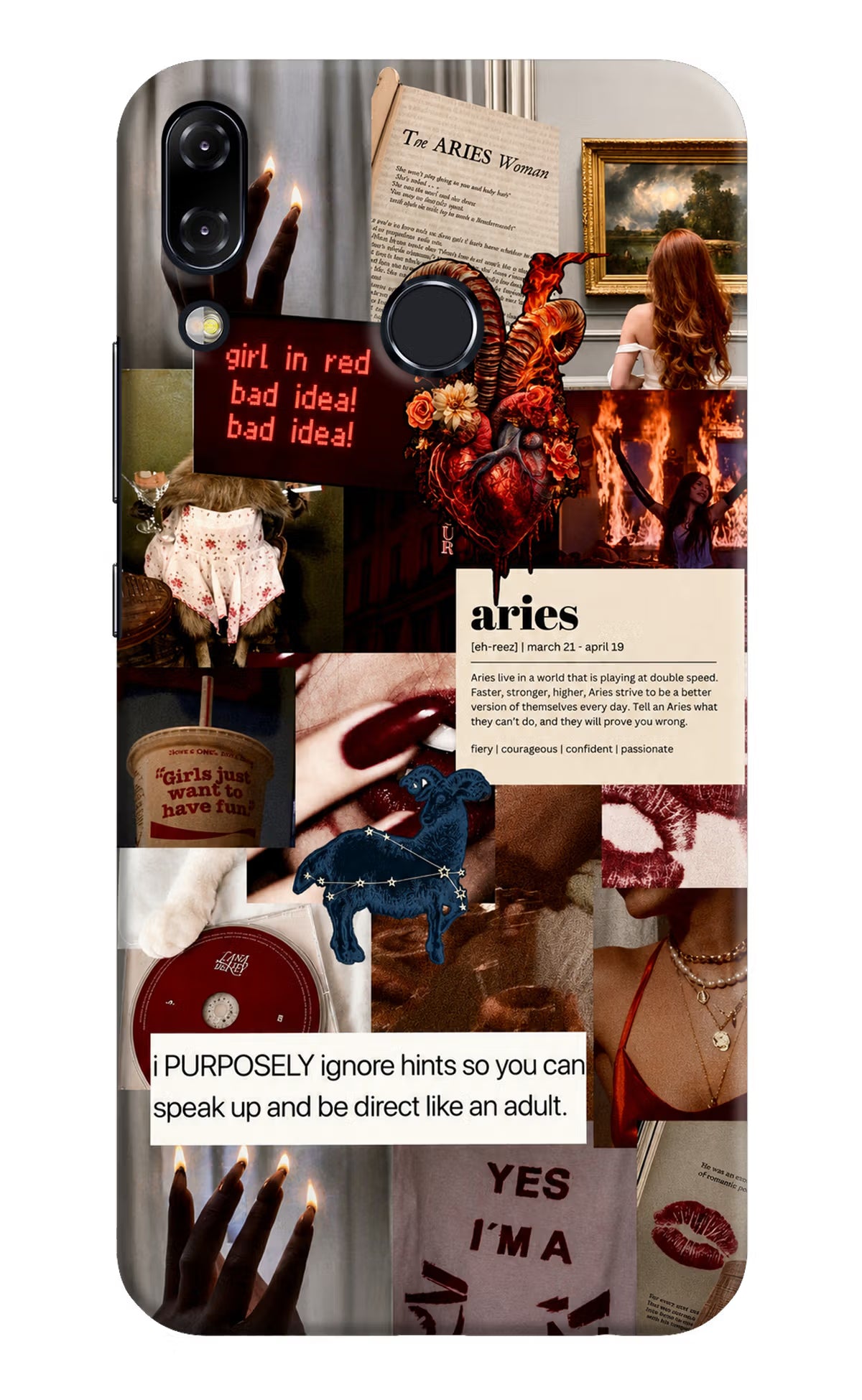 Zodiac Aries Asus Zenfone 5Z Back Cover
