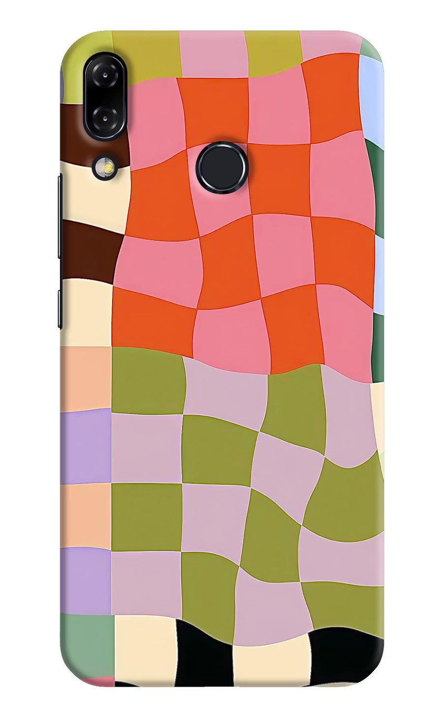 Wavy Grid Asus Zenfone 5Z Back Cover, Hard case