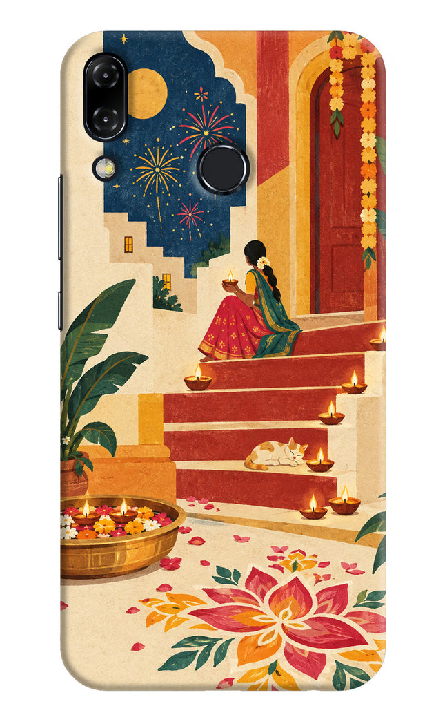 Diwali Rangoli Asus Zenfone 5Z Hard Case Back Cover by Casekaro