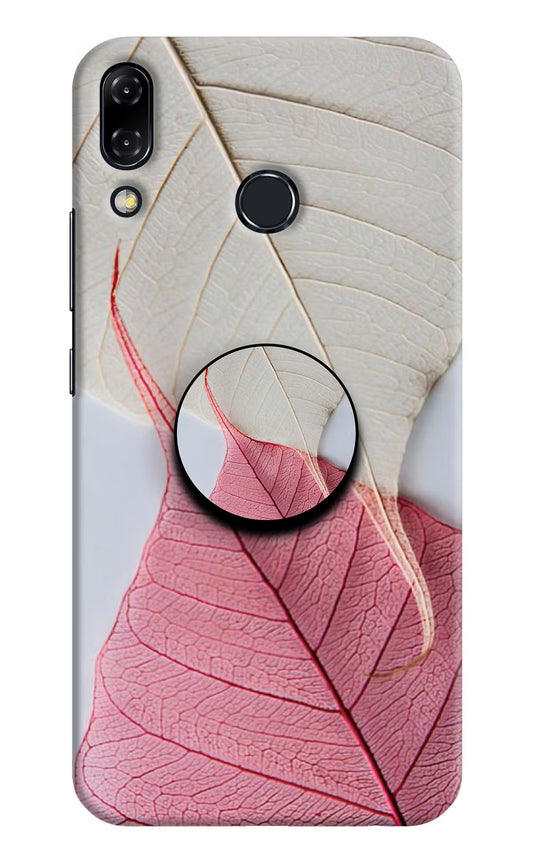 White Pink Leaf Asus Zenfone 5Z Pop Case by Casekaro
