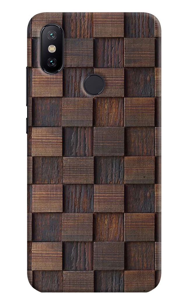 Wooden Cube Design Mi A2 Hard Case Back Cover by Casekaro