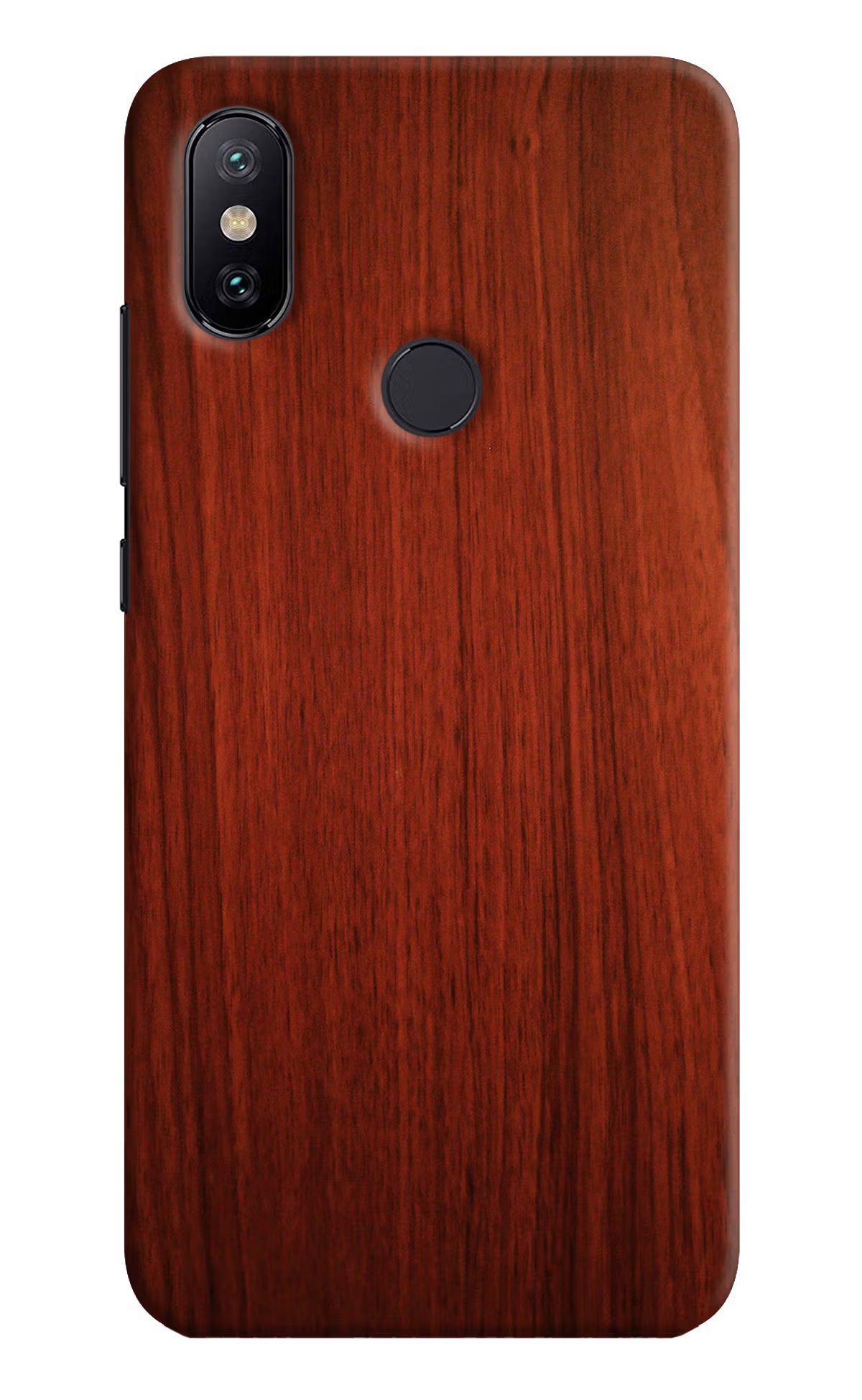 Wooden Plain Pattern Mi A2 Hard Case Back Cover by Casekaro