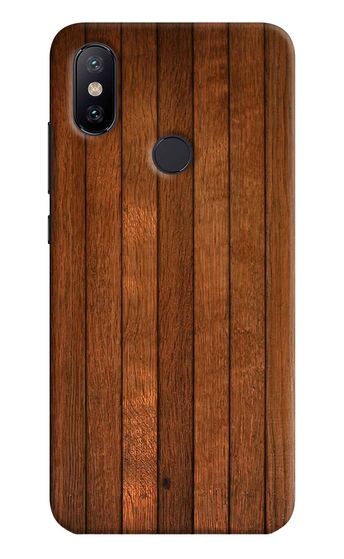 Wooden Artwork Bands Mi A2 Hard Case Back Cover by Casekaro