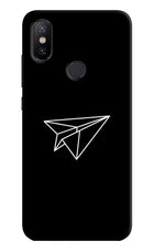 Paper Plane White Mi A2 Hard Case Back Cover by Casekaro
