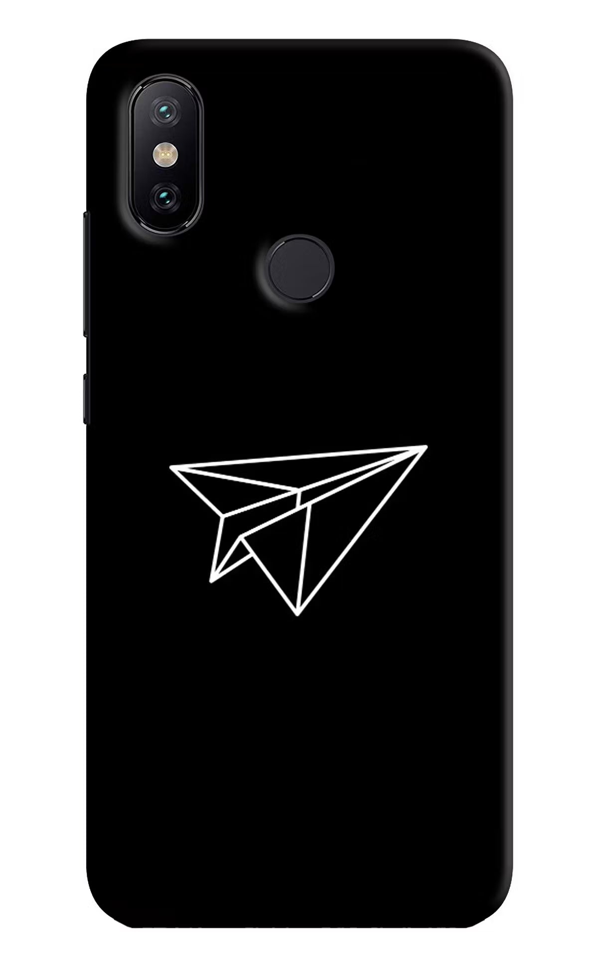 Paper Plane White Mi A2 Hard Case Back Cover by Casekaro