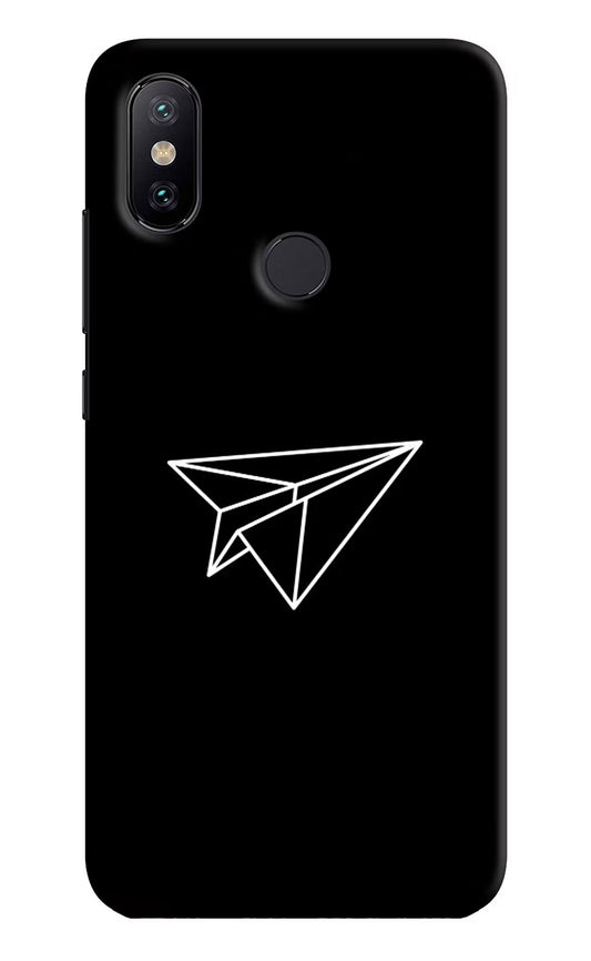 Paper Plane White Mi A2 Hard Case Back Cover by Casekaro