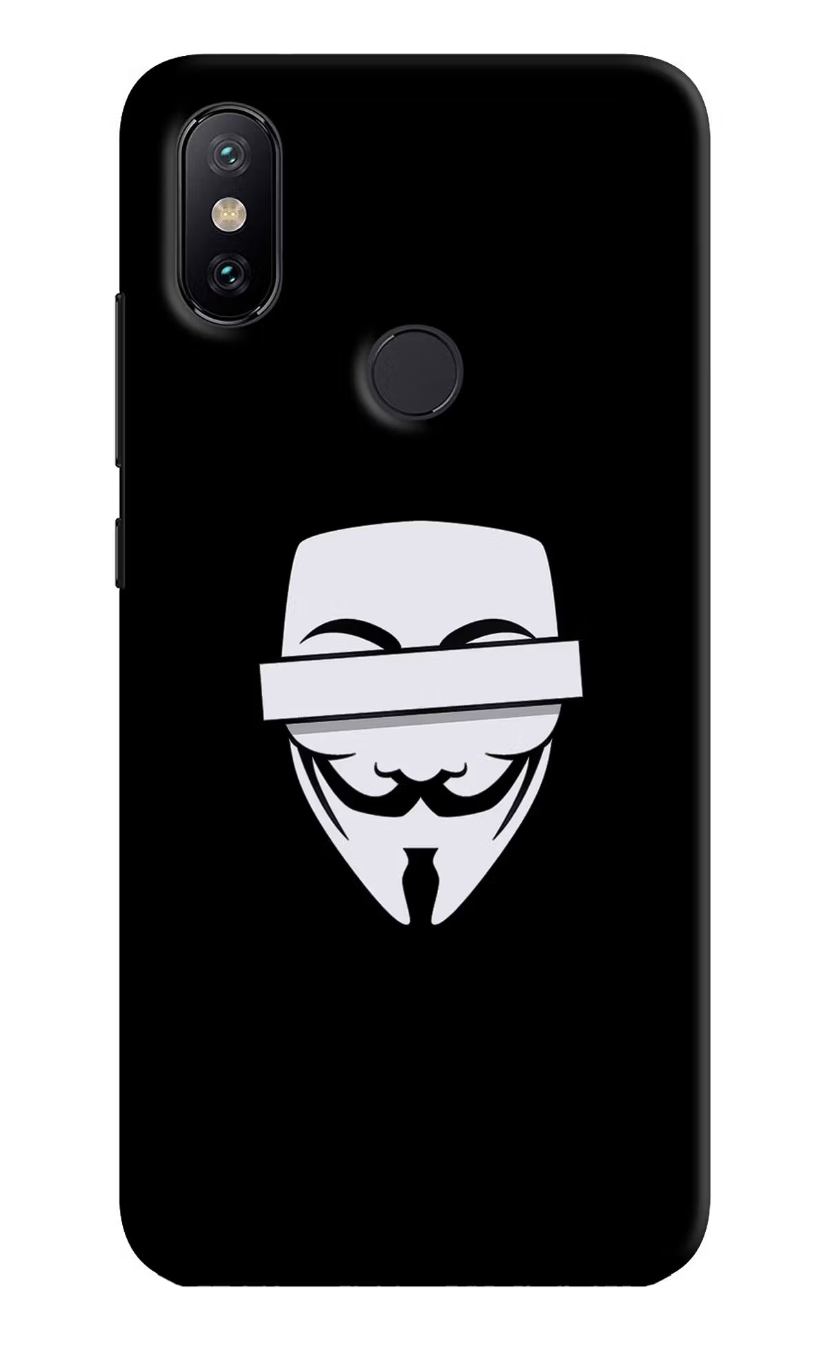 Anonymous Face Mi A2 Hard Case Back Cover by Casekaro