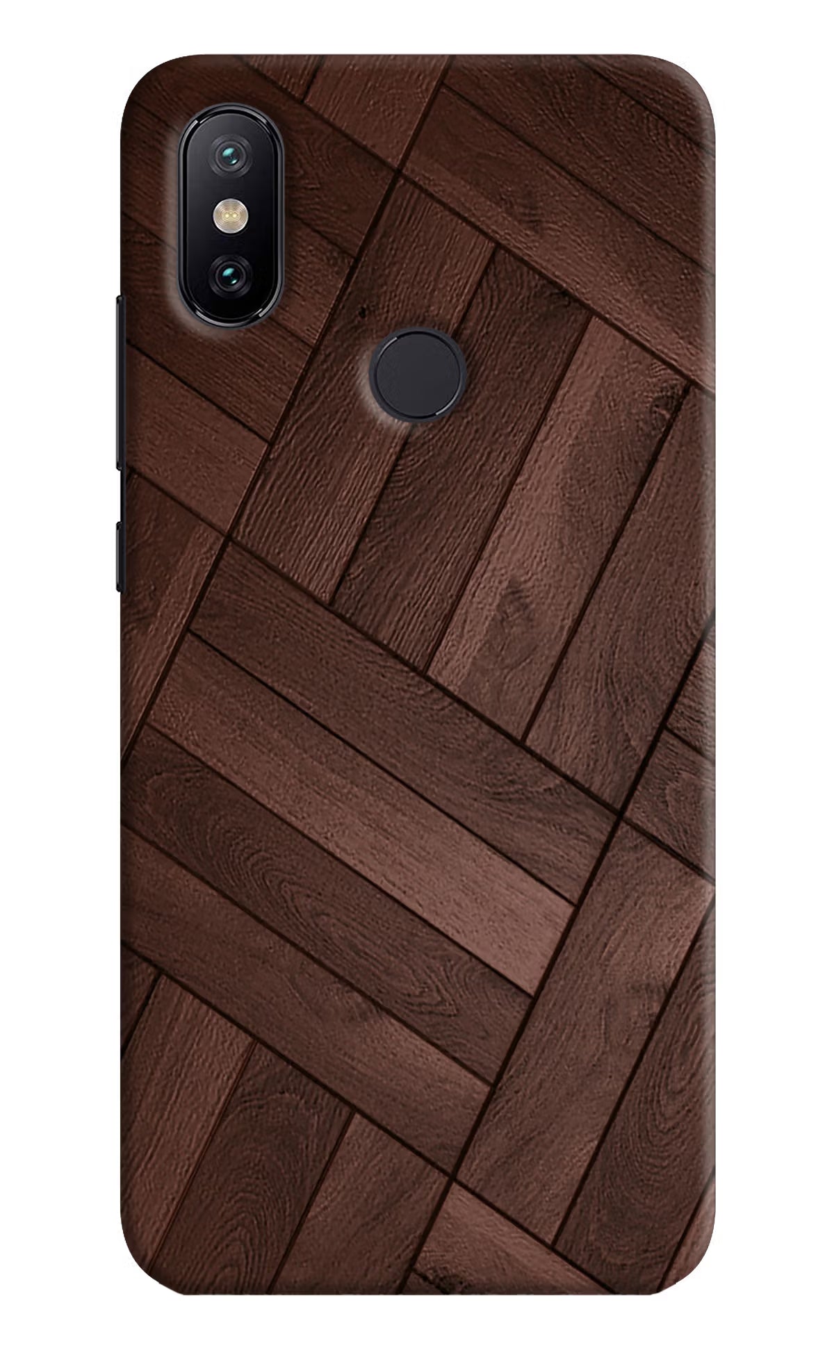 Wooden Texture Design Mi A2 Hard Case Back Cover by Casekaro