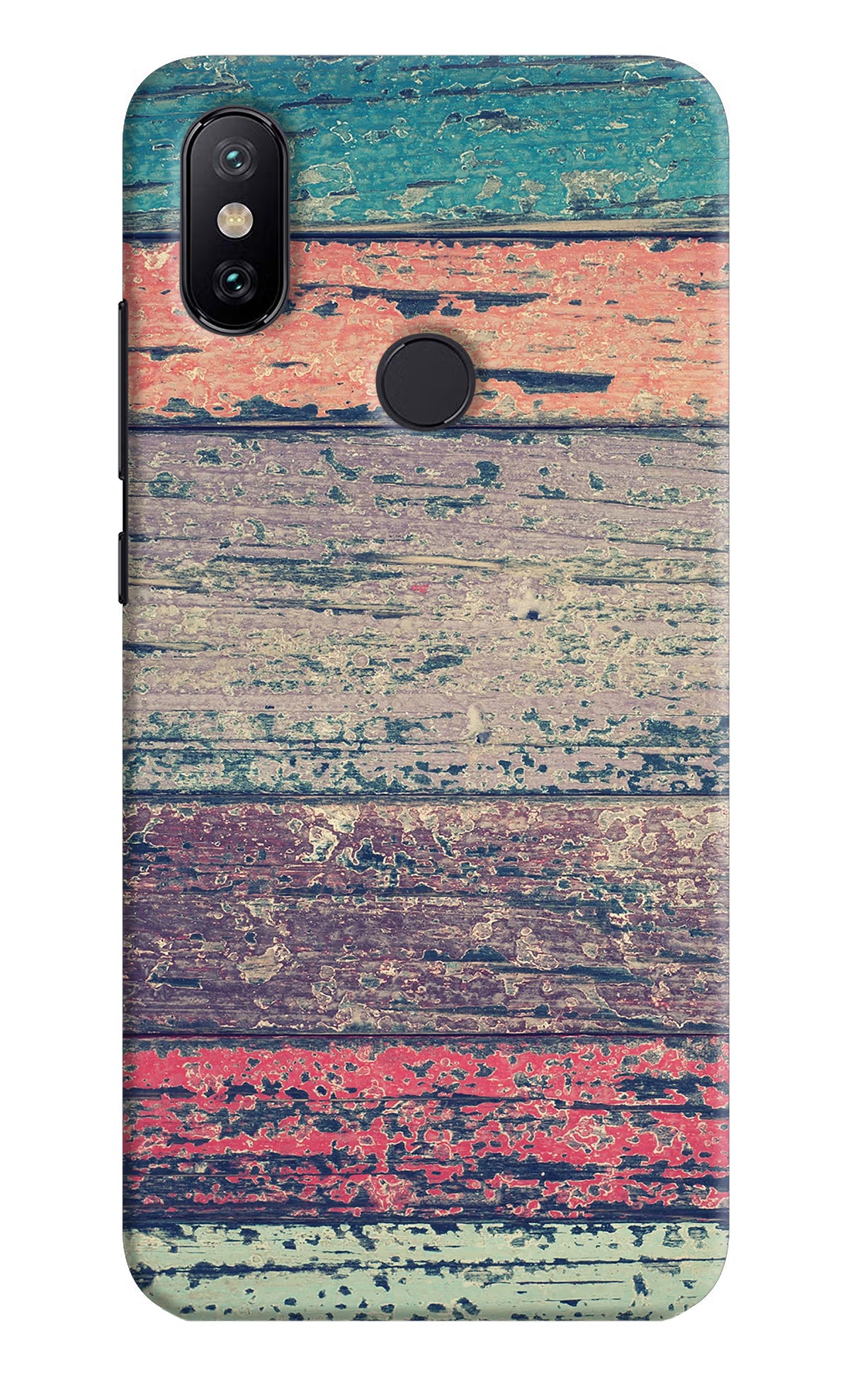 Colourful Wall Mi A2 Hard Case Back Cover by Casekaro