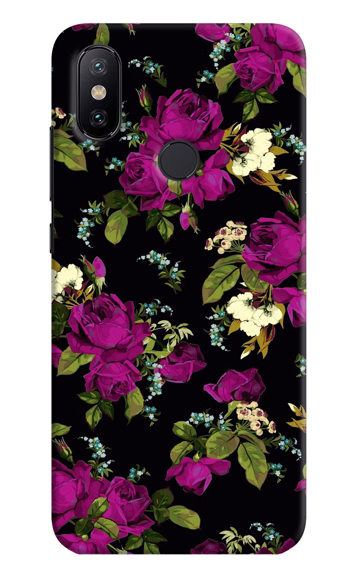 Flowers Mi A2 Hard Case Back Cover by Casekaro