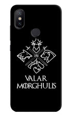 Valar Morghulis | Game Of Thrones Mi A2 Hard Case Back Cover by Casekaro