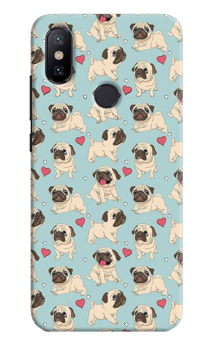 Pug Dog Mi A2 Back Cover, Hard case