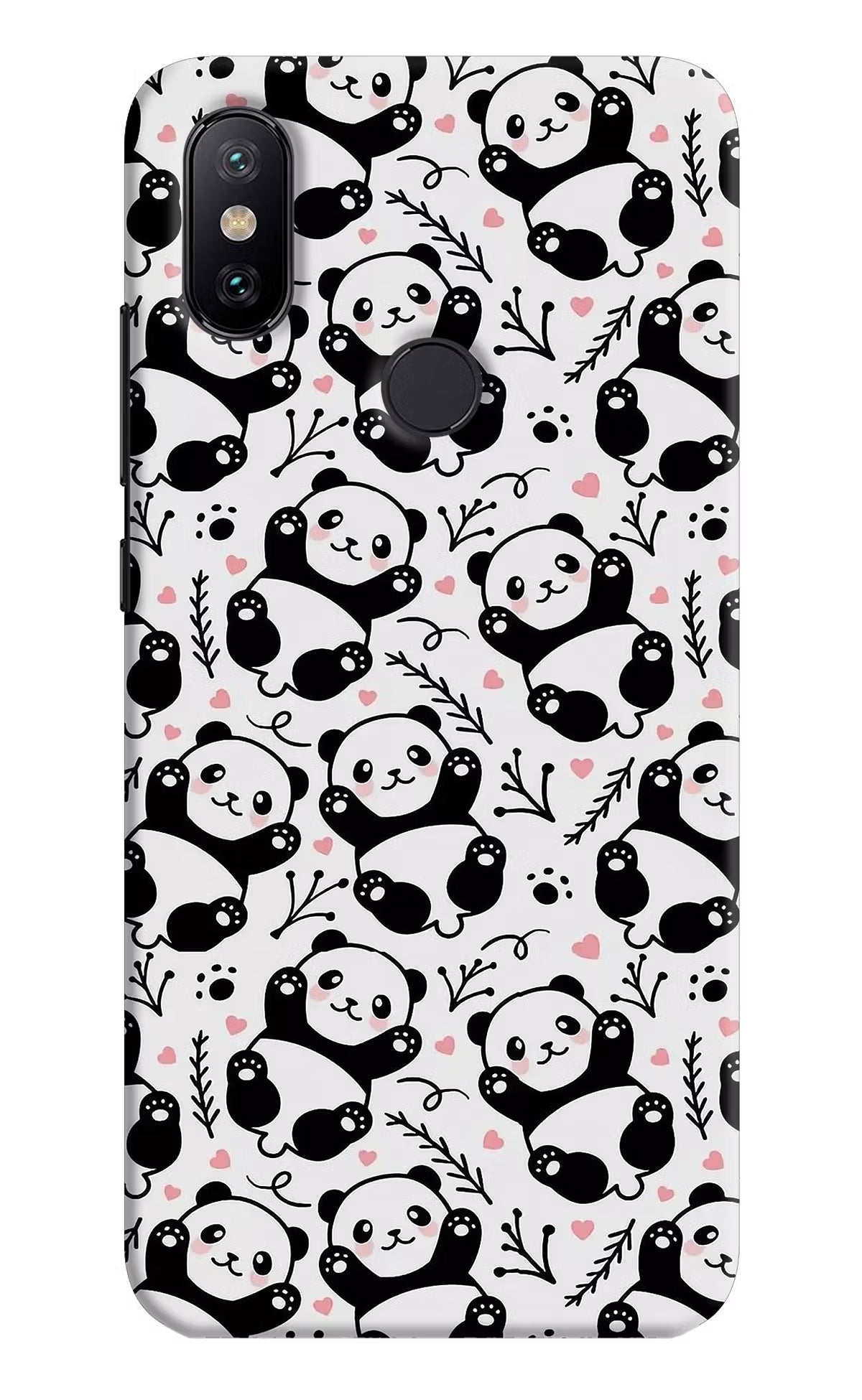 Cute Panda Mi A2 Hard Case Back Cover by Casekaro