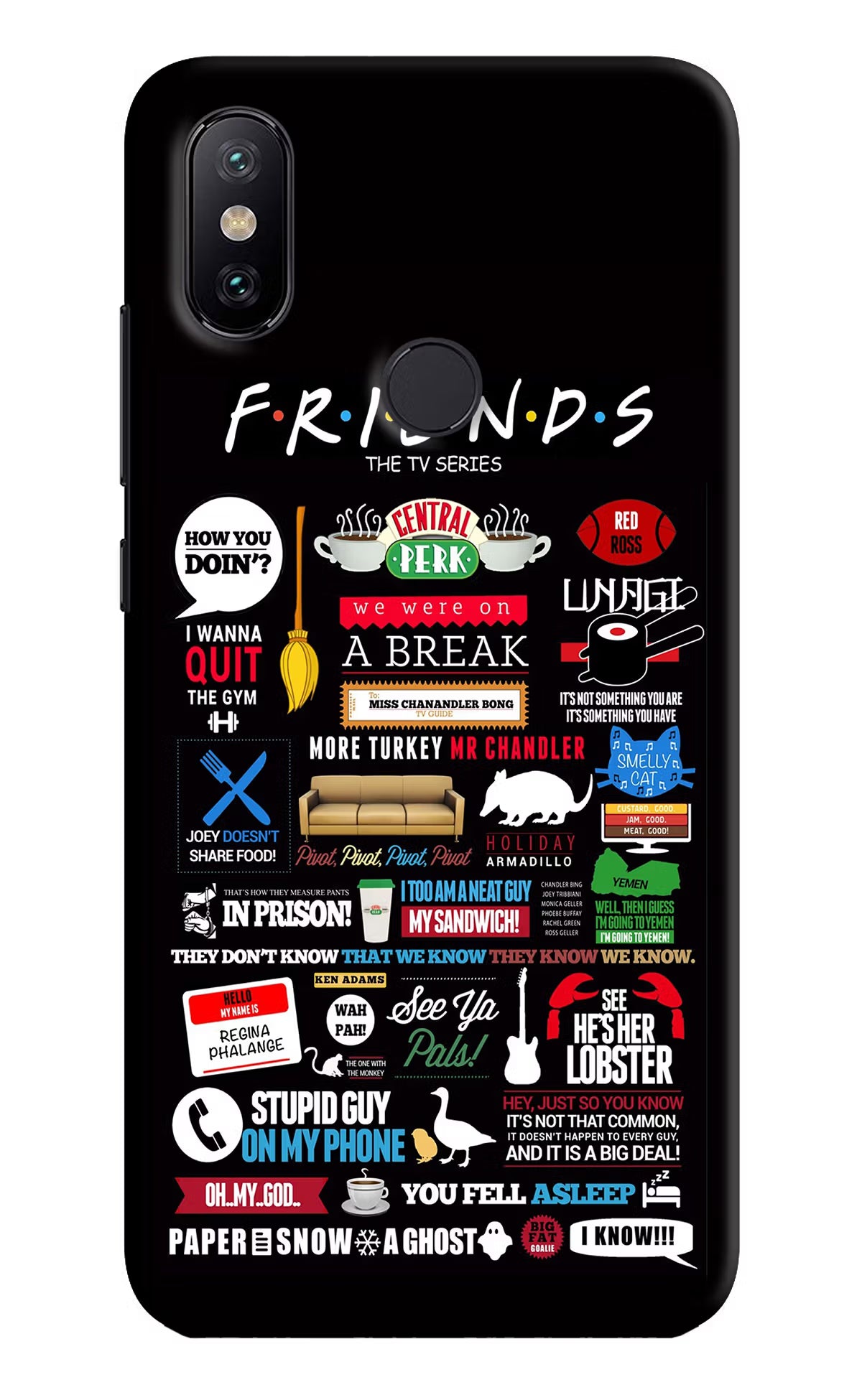 FRIENDS Mi A2 Hard Case Back Cover by Casekaro