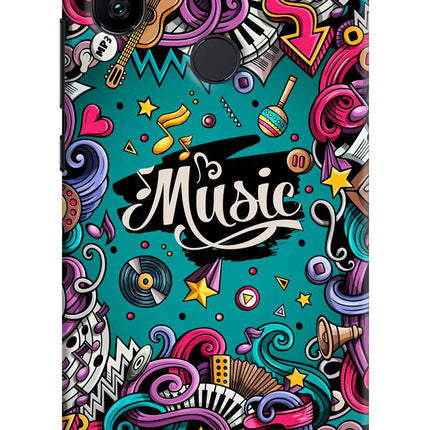 Music Graffiti Mi A2 Hard Case Back Cover by Casekaro