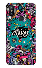 Music Graffiti Mi A2 Hard Case Back Cover by Casekaro