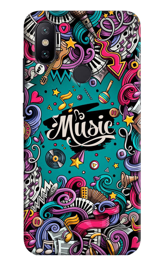 Music Graffiti Mi A2 Hard Case Back Cover by Casekaro