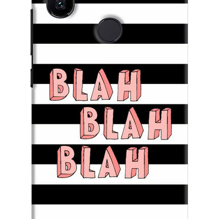 Blah Blah Blah Mi A2 Hard Case Back Cover by Casekaro