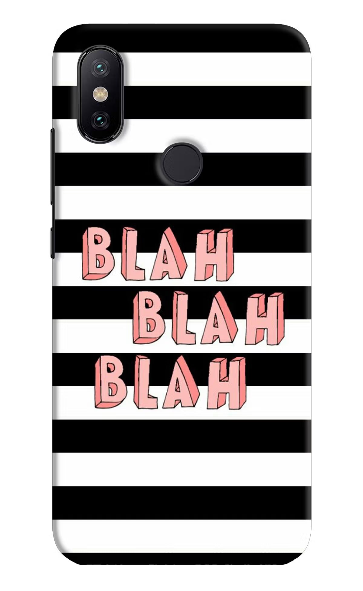 Blah Blah Blah Mi A2 Hard Case Back Cover by Casekaro