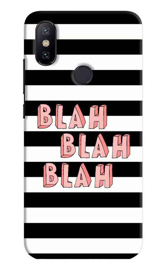 Blah Blah Blah Mi A2 Hard Case Back Cover by Casekaro