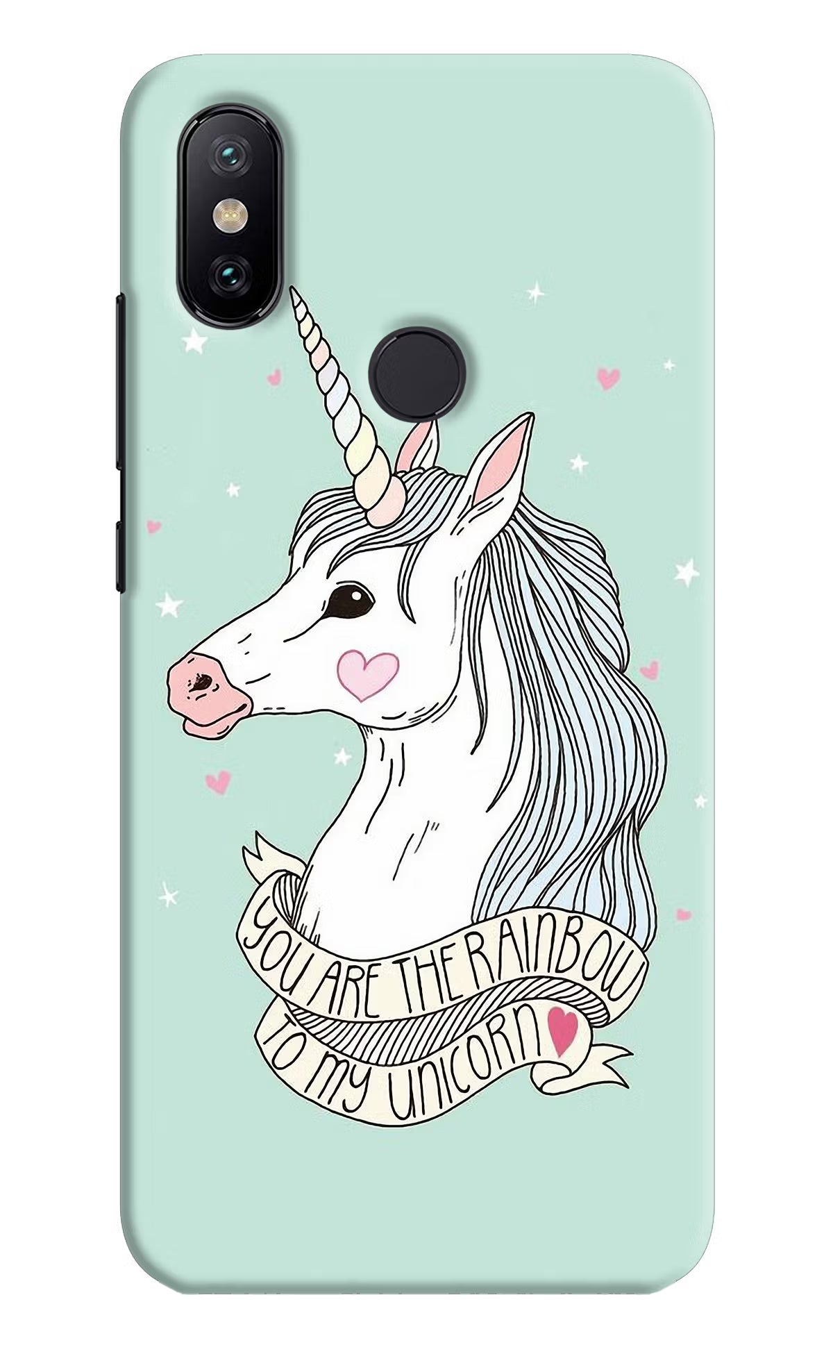 Unicorn Wallpaper Mi A2 Hard Case Back Cover by Casekaro