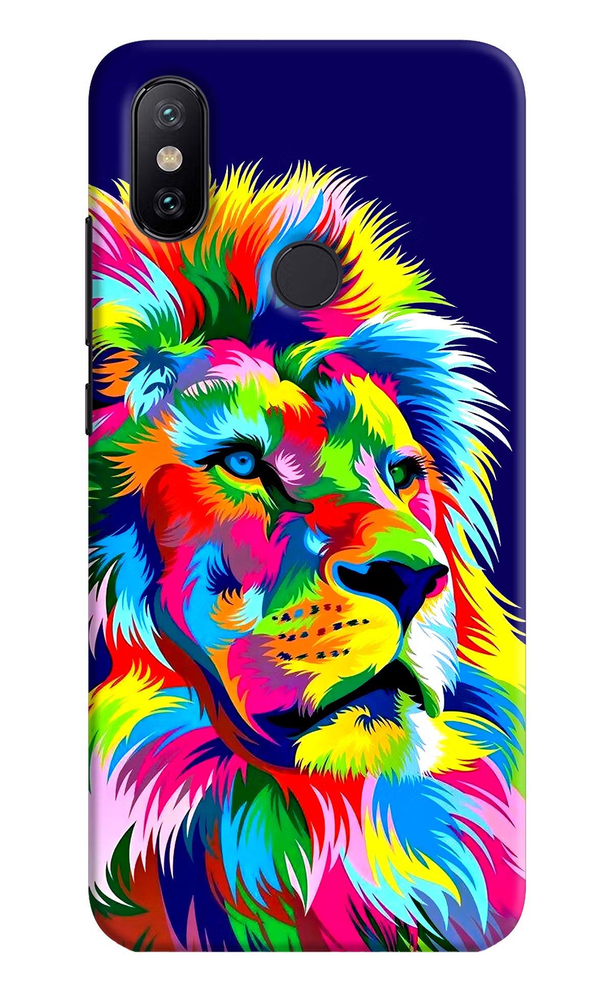 Vector Art Lion Mi A2 Hard Case Back Cover by Casekaro