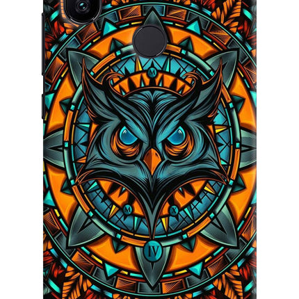Angry Owl Art Mi A2 Hard Case Back Cover by Casekaro