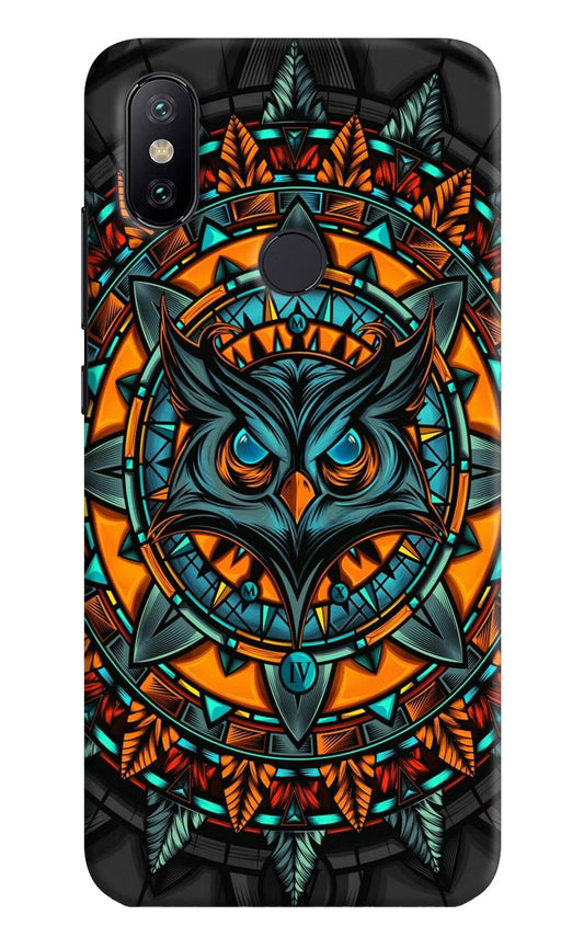 Angry Owl Art Mi A2 Hard Case Back Cover by Casekaro