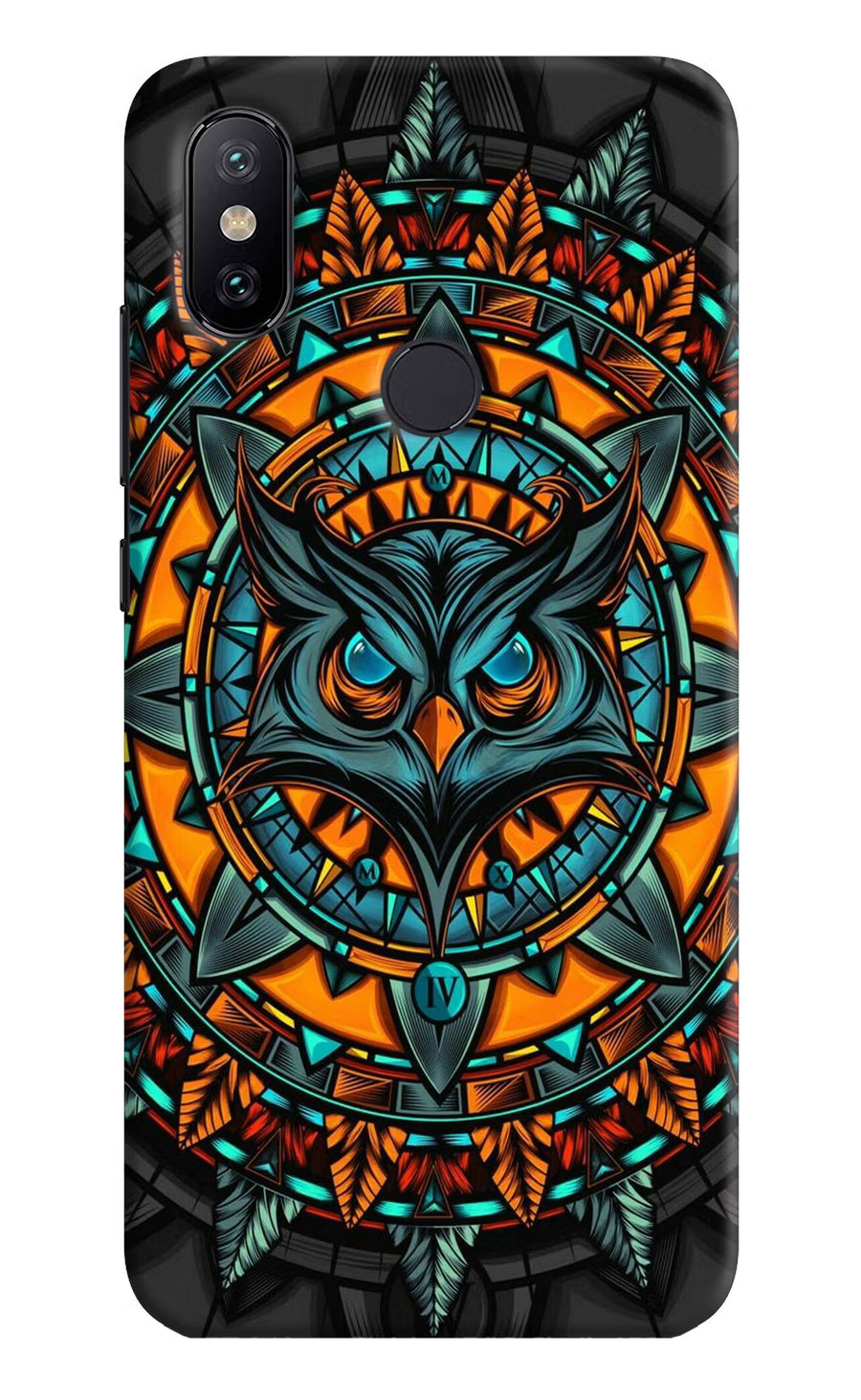 Angry Owl Art Mi A2 Back Cover, Hard case