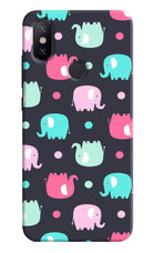 Elephants Mi A2 Hard Case Back Cover by Casekaro