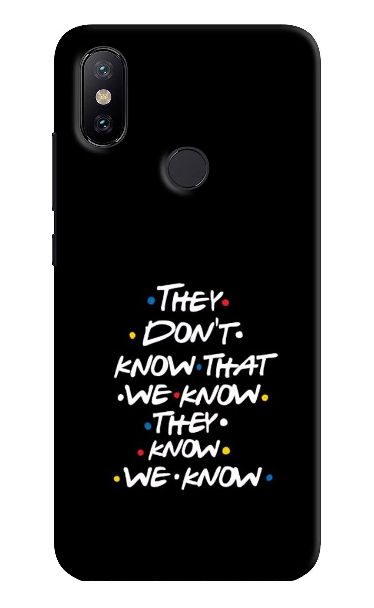 FRIENDS Dialogue Mi A2 Hard Case Back Cover by Casekaro
