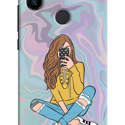 Selfie Girl Mi A2 Hard Case Back Cover by Casekaro
