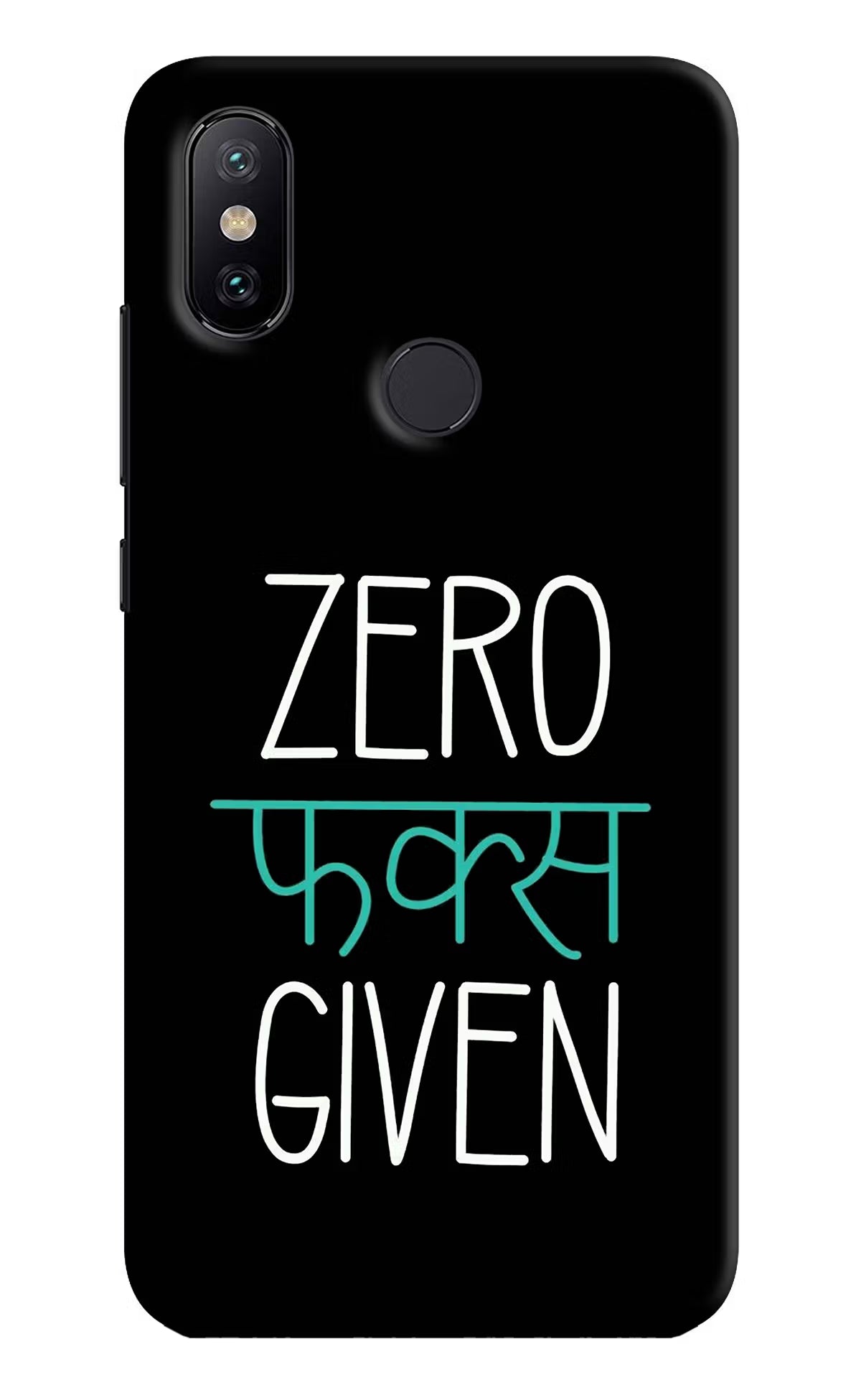 Zero Fucks Given Mi A2 Hard Case Back Cover by Casekaro