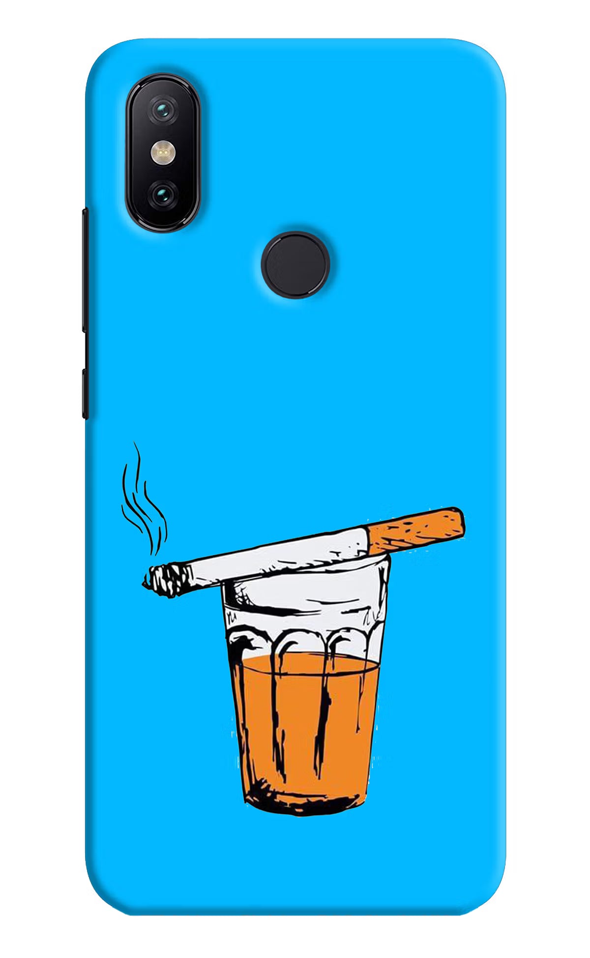 Chai Sutta Mi A2 Hard Case Back Cover by Casekaro