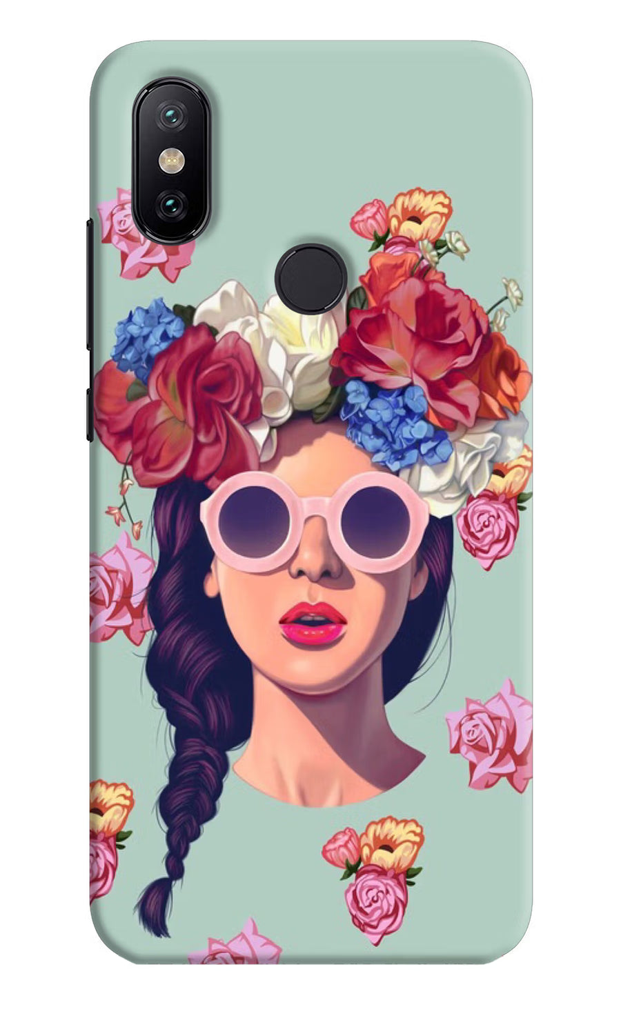 Pretty Girl Mi A2 Back Cover, Hard case