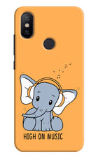 High On Music Mi A2 Hard Case Back Cover by Casekaro