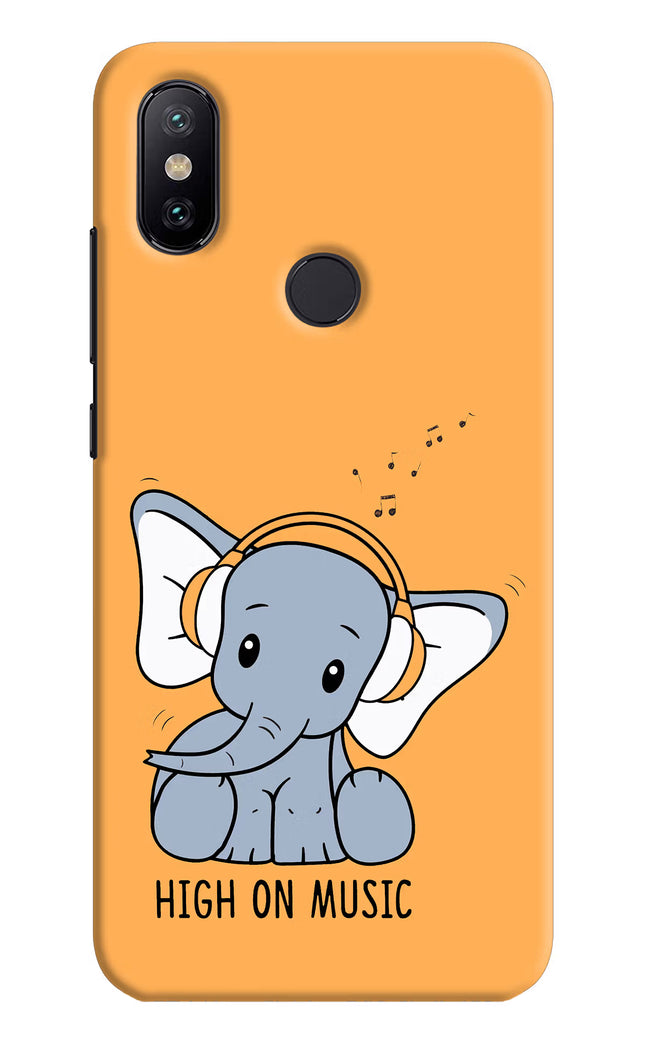 High On Music Mi A2 Hard Case Back Cover by Casekaro
