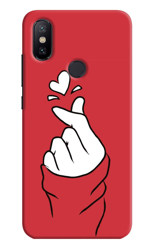 Korean Love Sign Mi A2 Hard Case Back Cover by Casekaro