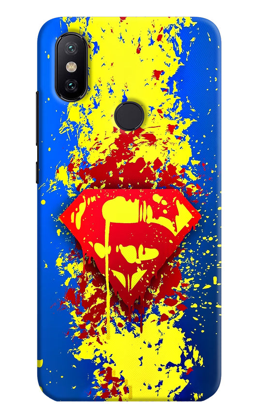 Superman logo Mi A2 Hard Case Back Cover by Casekaro